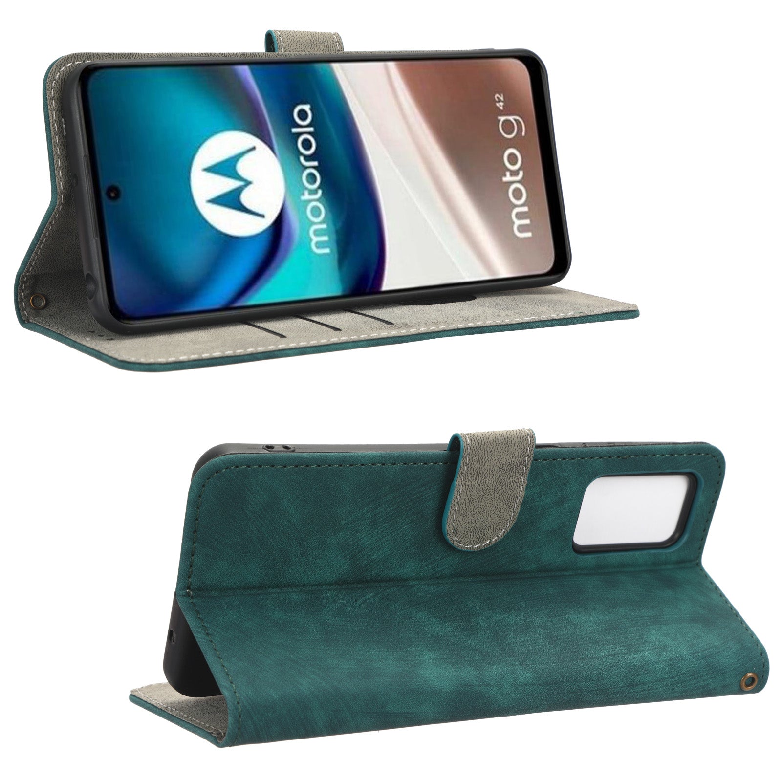 For Motorola Moto G42 4G Shockproof Phone Case PU Leather RFID Blocking Magnetic Anti-scratch Phone Cover with Wallet Stand For Motorola Moto G42 4G Shockproof Phone Case PU Leather RFID Blocking Magnetic Anti-scratch Phone Cover with Wallet Stand